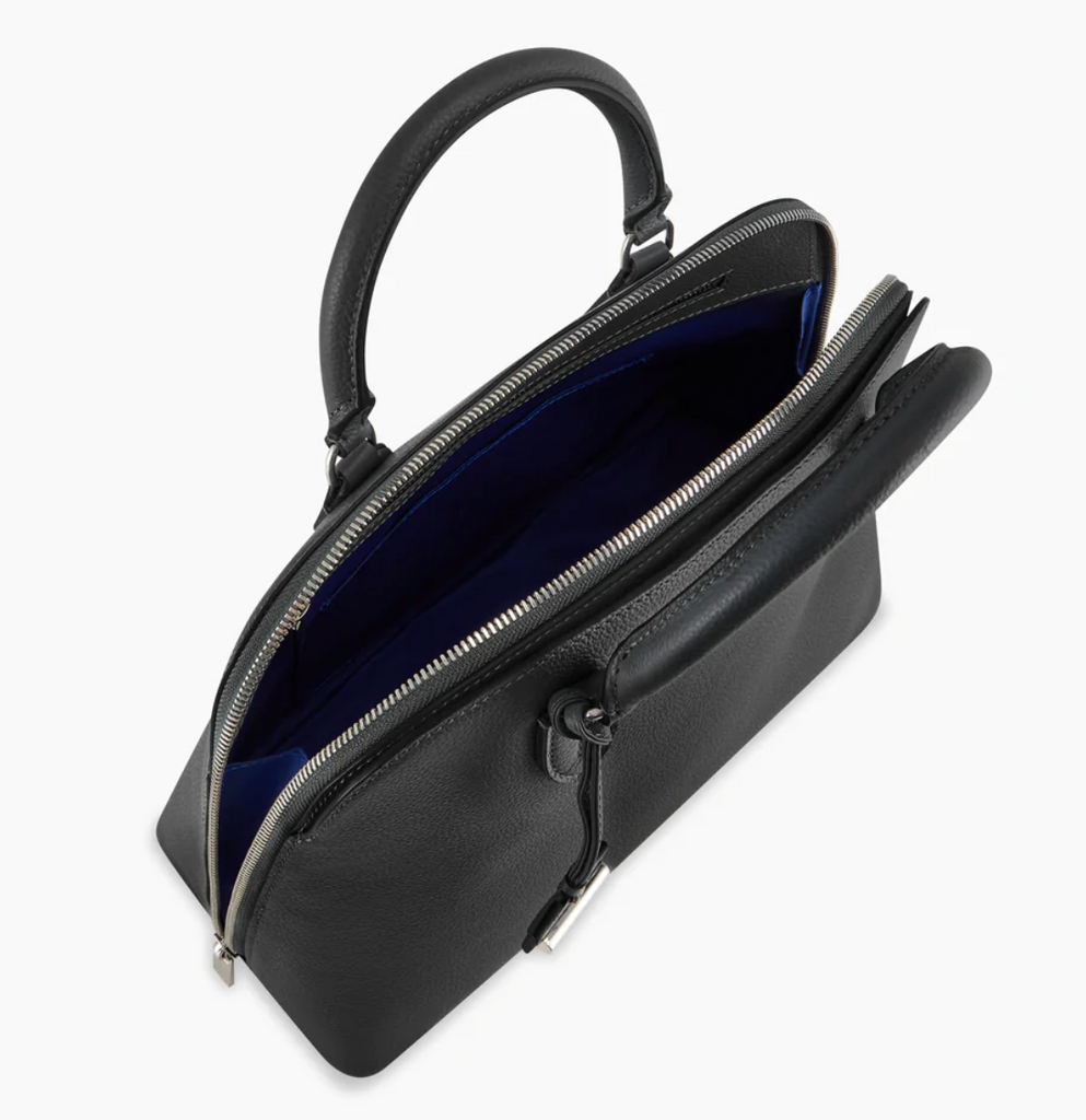 Sac à main en cuir grainé Le Tanneur couleur noir