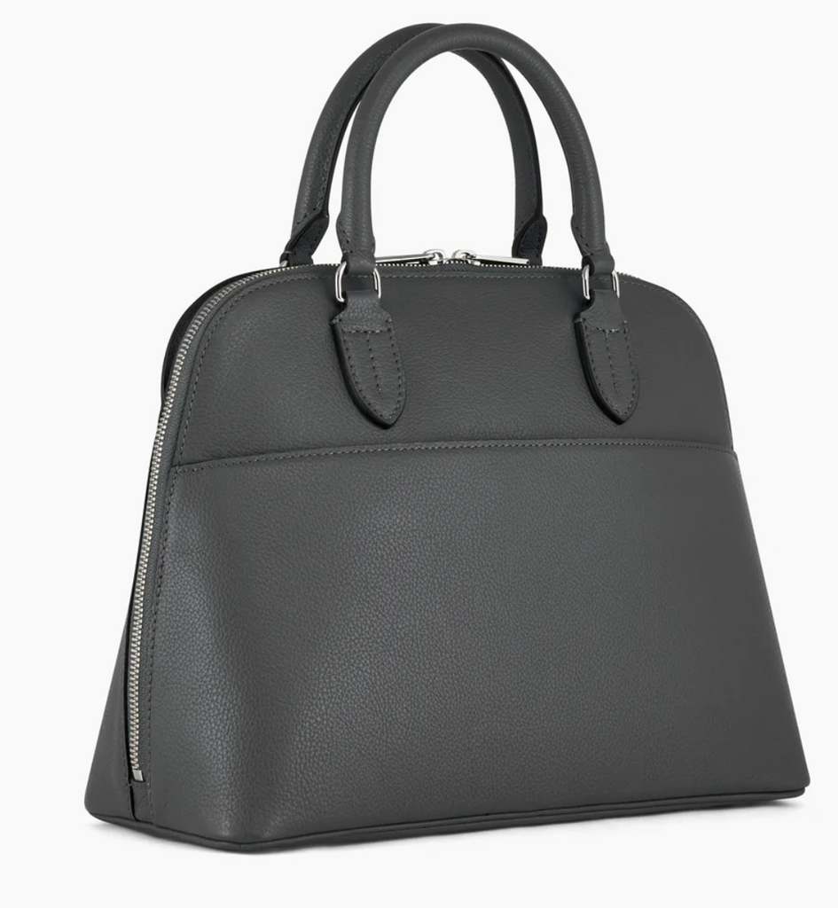 Sac à main Gisèle en cuir grainé Le Tanneur couleur gris
