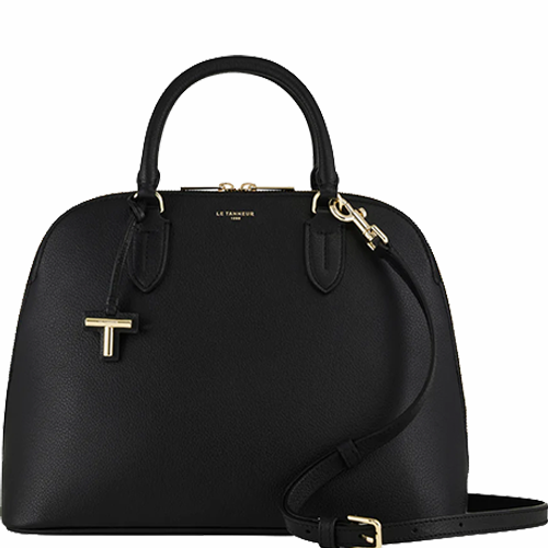 Sac à main en cuir grainé Le Tanneur couleur noir