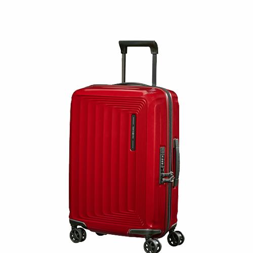 SAMSONITE - valise cabine extensible 55cm - Nuon - metal red BAGADIE PARIS