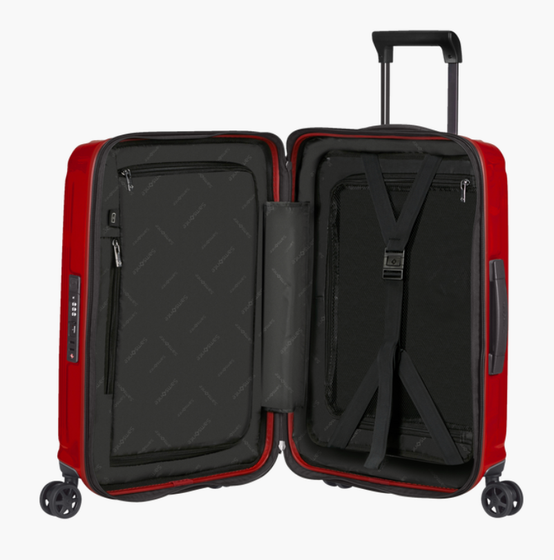 SAMSONITE - valise cabine extensible 55cm - Nuon - metal red BAGADIE PARIS