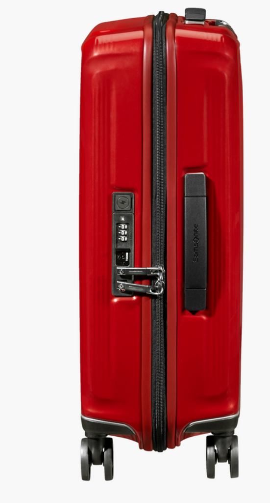 SAMSONITE - valise cabine extensible 55cm - Nuon - metal red BAGADIE PARIS