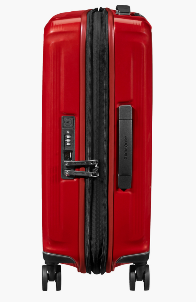 SAMSONITE - valise cabine extensible 55cm - Nuon - metal red BAGADIE PARIS