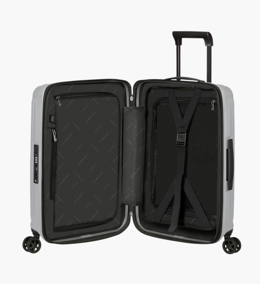 SAMSONITE - valise cabine extensible 55cm - Nuon - silver BAGADIE PARIS