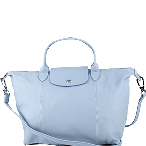 LONGCHAMP - Pliage Cuir - sac porté main - lavande BAGADIE PARIS