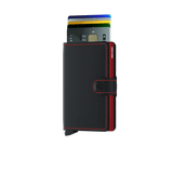 SECRID - Porte cartes Miniwallet Matte - Noir & Rouge BAGADIE PARIS