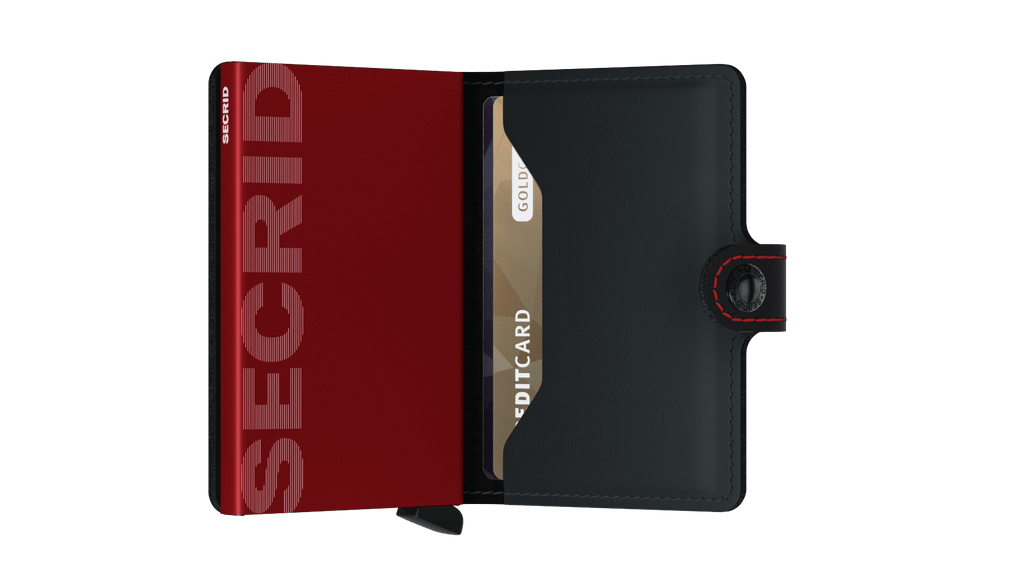 SECRID - Porte cartes Miniwallet Matte - Noir & Rouge BAGADIE PARIS