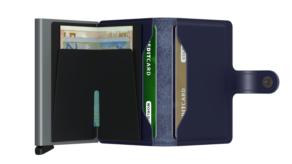 SECRID - Porte cartes Miniwallet Metallic - Bleu BAGADIE PARIS