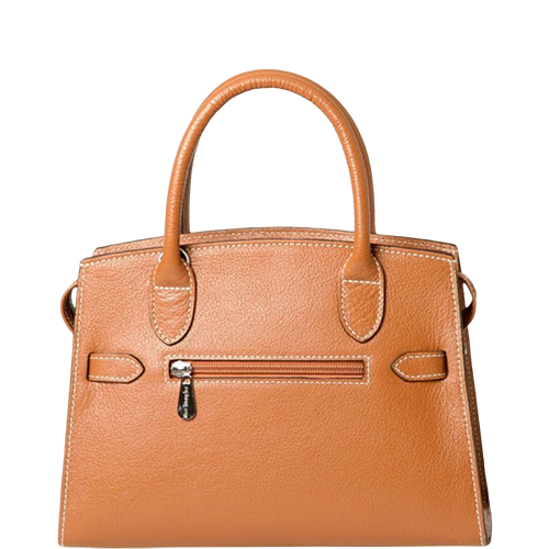 Sac porté main en cuir chatain gamme "Sunshine Buni"