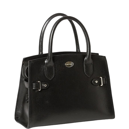 Sac porté main en cuir noir gamme "Sunshine Buni"