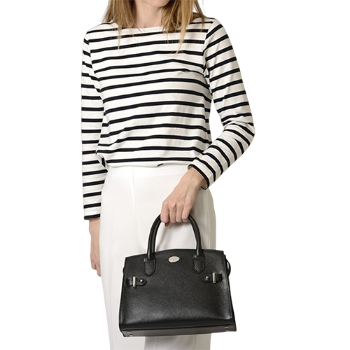Sac porté main en cuir noir gamme "Sunshine Buni"