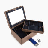 LE TANNEUR Petite boîte à bijoux en cuir - taupe BAGADIE PARIS