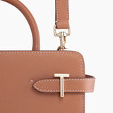 LE TANNEUR- Sac à main moyen modèle Emilie en cuir grainé marron tan