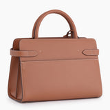 LE TANNEUR- Sac à main moyen modèle Emilie en cuir grainé marron tan