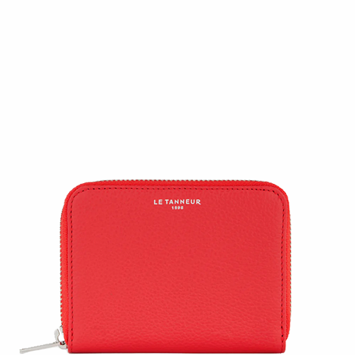 LE TANNEUR Porte monnaie zipp Emilie Rose Framboise