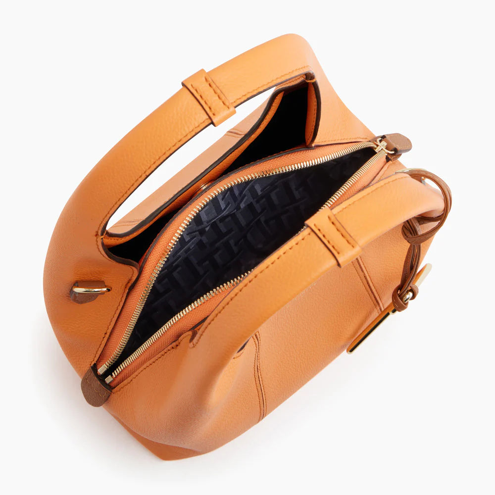LE TANNEUR - Sac à main en cuir grainé - Juliette - Orange