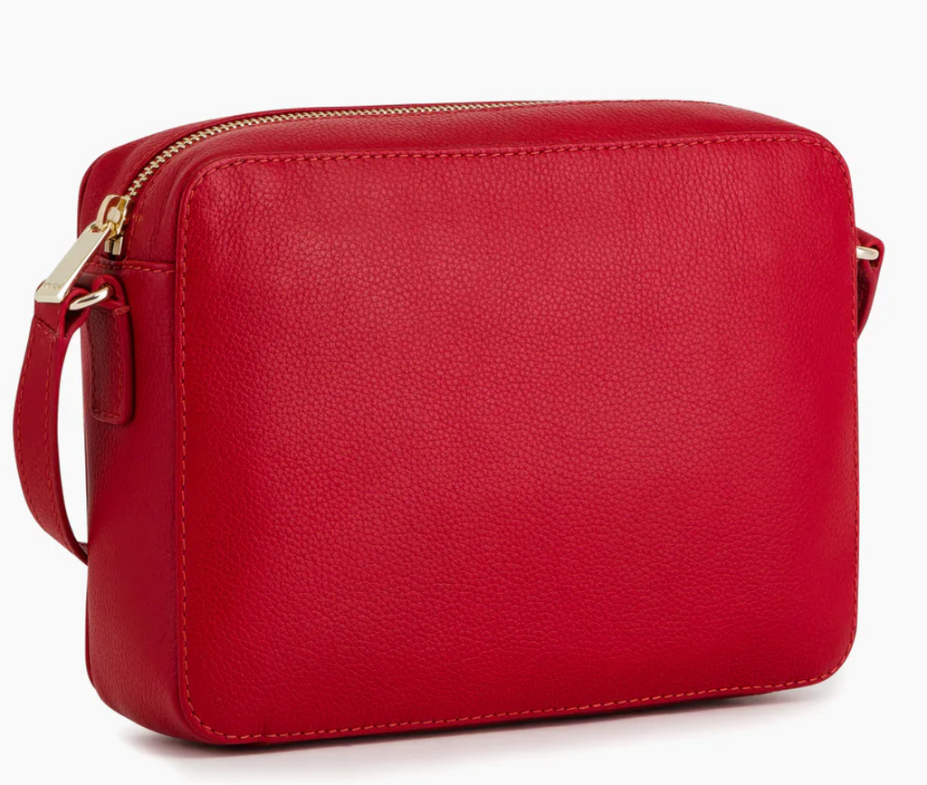 TJUD1110R05Sac bandoulière en cuir grainé Le Tanneur gamme Judith couleur rouge grenat
