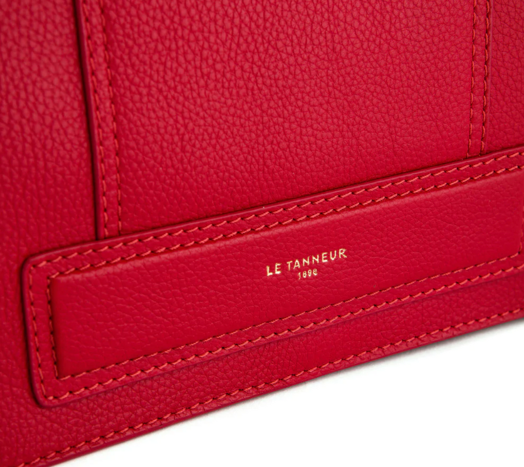 LE TANNEUR - Sac bandoulière à rabat M - Judith - Rouge grenat