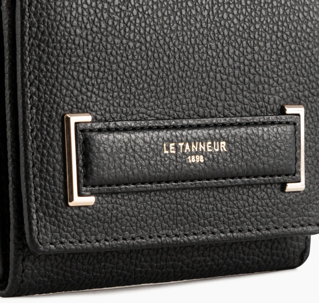 Porte-monnaie en cuir grainé Le Tanneur gamme Judith couleur noir
