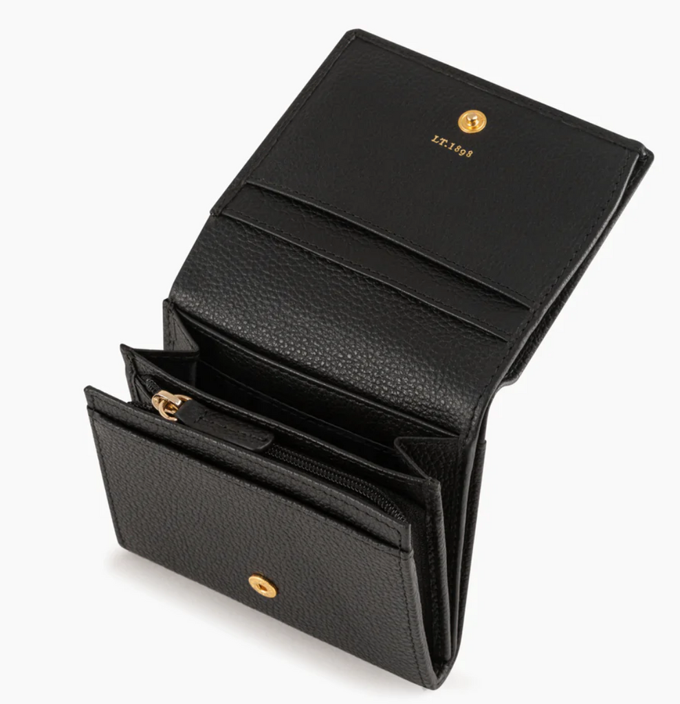 Porte-monnaie en cuir grainé Le Tanneur gamme Judith couleur noir