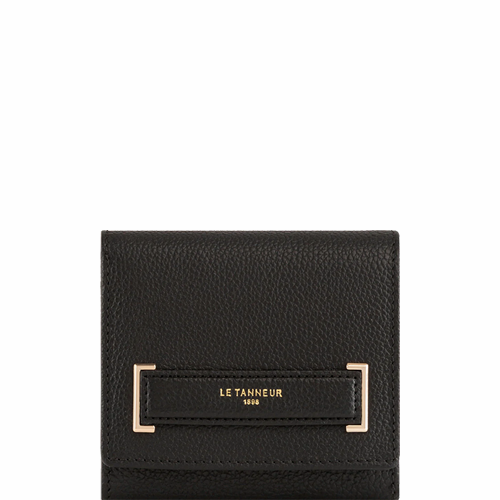Porte-monnaie en cuir grainé Le Tanneur gamme Judith couleur noir