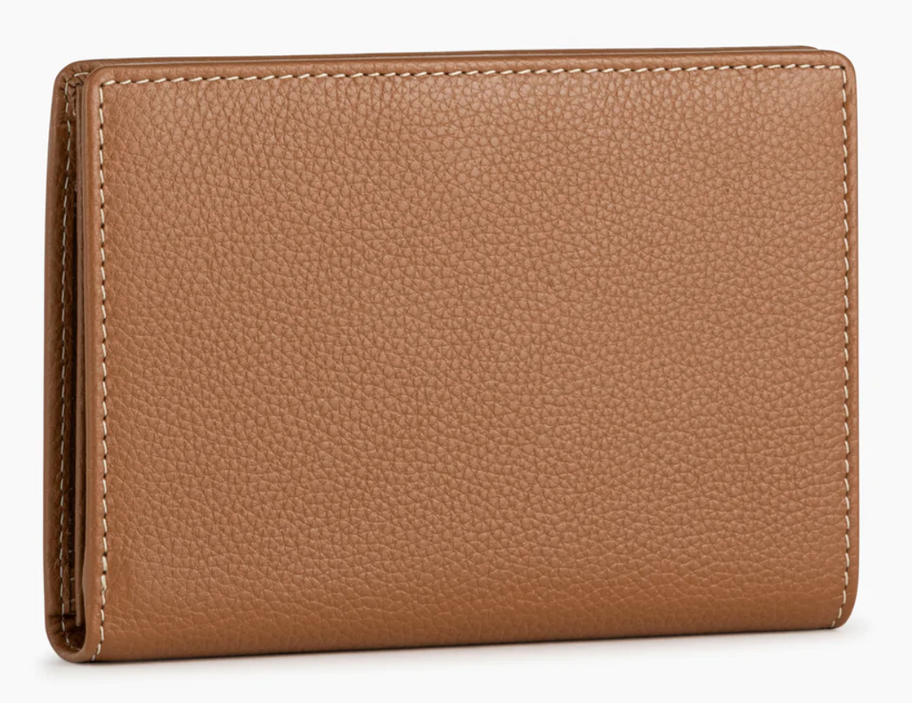 Portefeuille femme Le Tanneur en cuir grainé gamme Judith couleur marron tan
