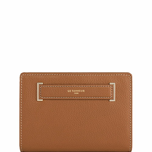 Portefeuille femme Le Tanneur en cuir grainé gamme Judith couleur marron tan