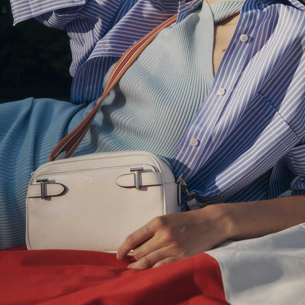 LE TANNEUR - Sac bandoulière - Laura - Blanc craie
