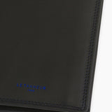 LE TANNEUR  - Portefeuille vertical homme zippé 2 volets modèle Martin en cuir lisse noir –