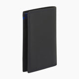 LE TANNEUR  - Portefeuille vertical homme zippé 2 volets modèle Martin en cuir lisse noir –