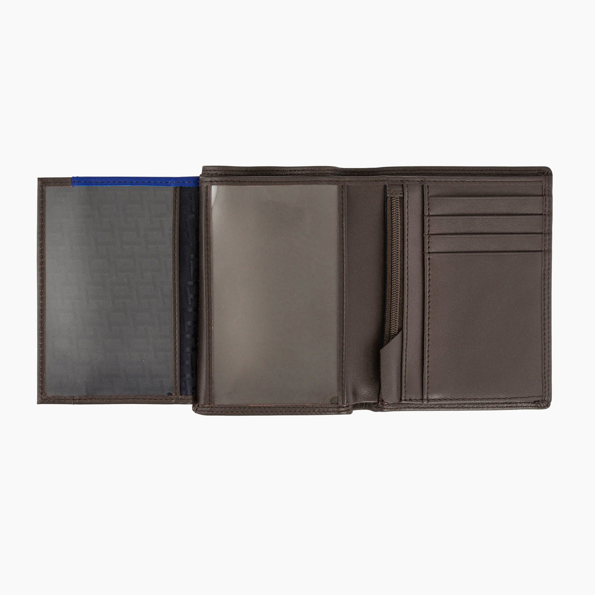 LE TANNEUR  - Portefeuille vertical homme zippé Marron