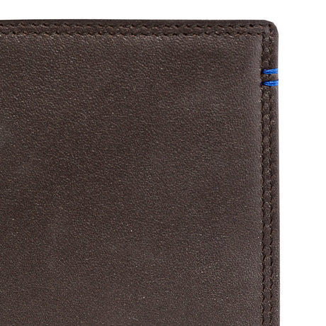 LE TANNEUR  - Portefeuille vertical homme zippé Marron