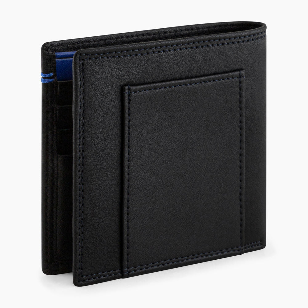 LE TANNEUR - Porte cartes homme Martin en cuir lisse noir –