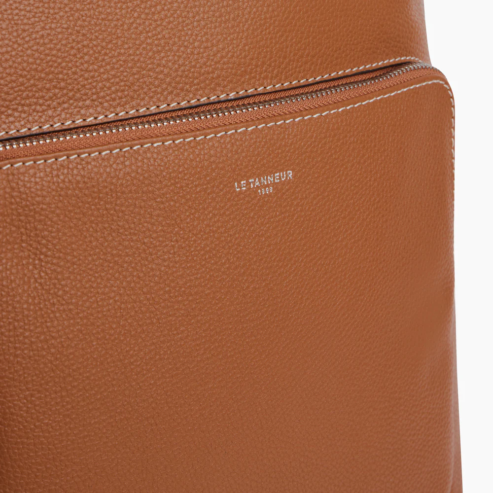 LE TANNEUR - Sac à dos zippé business - Sophie - Marron