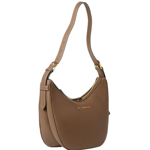 Sac porté croisé en cuir taupe gamme "Trinite Romy"