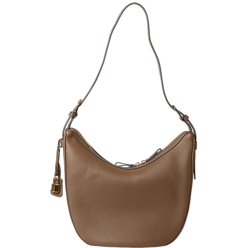 Sac porté croisé en cuir taupe gamme "Trinite Romy"