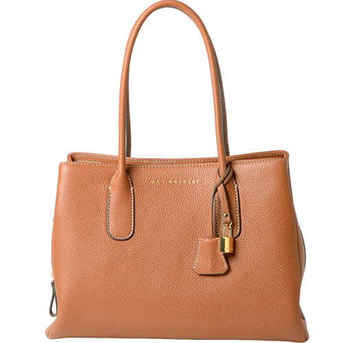 Cabas en cuir chatain gamme "Tuileries Romy"