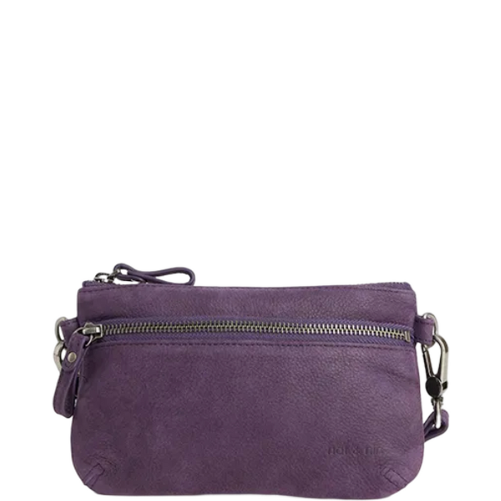 Pochette bandoulière Vicky 2 violet myrtille Nat & Nin 