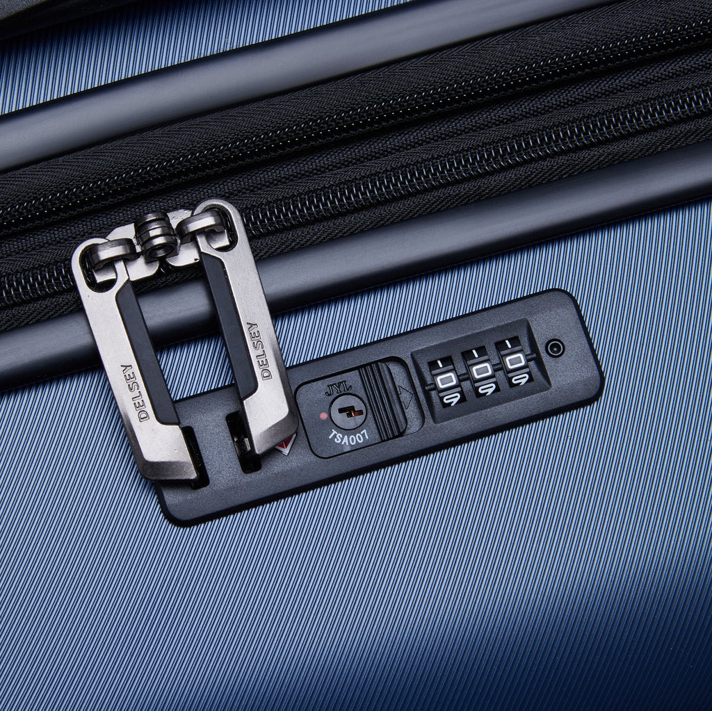 DELSEY - Valise soute 77cm extensible - Air Armour - Bleu nuit