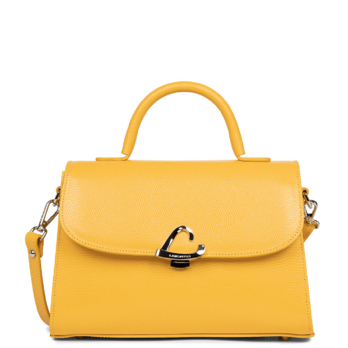 LANCASTER Mini sac a main Lucertola Jaune BAGADIE PARIS