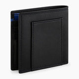 LE TANNEUR - Porte cartes horizontal homme poche billets en cuir lisse noir