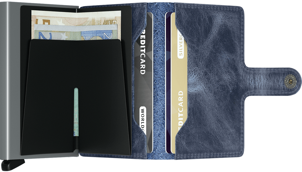 SECRID - Porte cartes Miniwallet Vintage - Blue BAGADIE PARIS