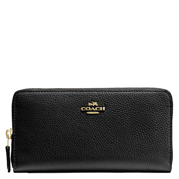 COACH Petite maroquinerie Portefeuille long zipée - Noir BAGADIE PARIS