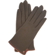 VINCENT PRADIER Gants tactiles brodés - Gris / Rose BAGADIE PARIS