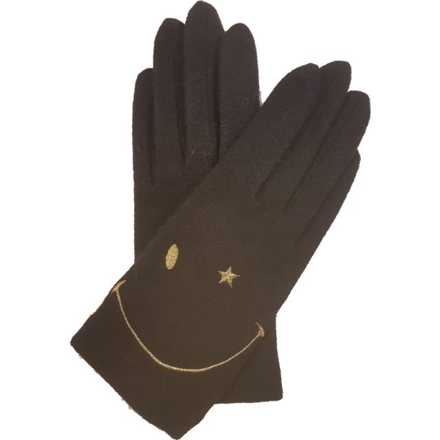 VINCENT PRADIER Gants tactiles fantaisie  - Noir BAGADIE PARIS