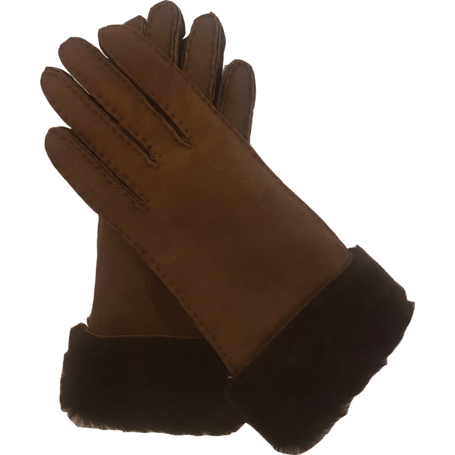 Glove Story Gants avec fourrure tactile - Brown BAGADIE PARIS