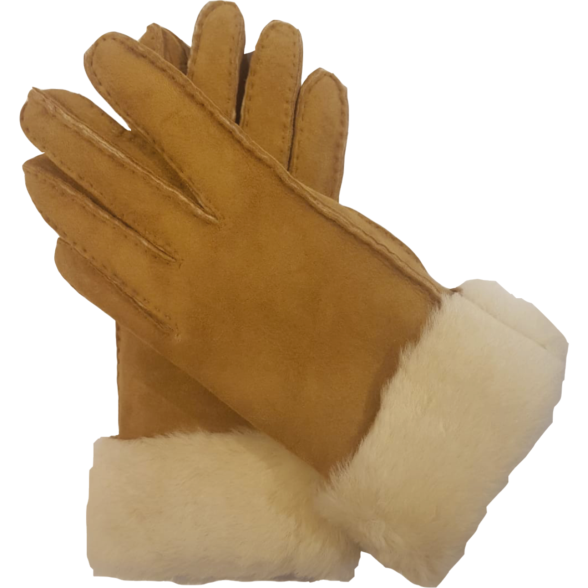 Glove Story - Gants avec fourrure - Camel BAGADIE PARIS