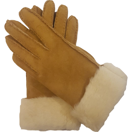 Glove Story - Gants avec fourrure - Camel BAGADIE PARIS