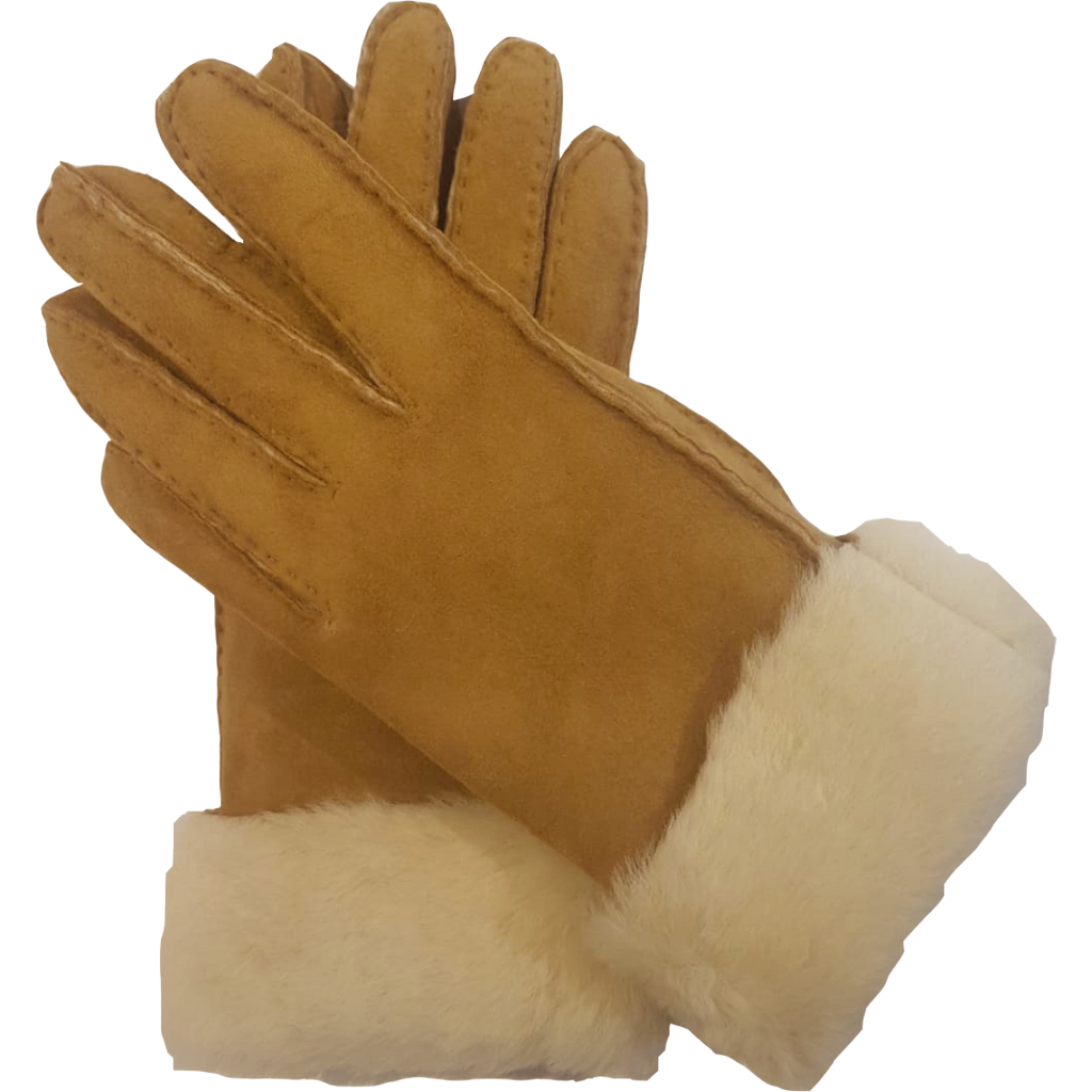 Glove Story - Gants avec fourrure - Camel BAGADIE PARIS