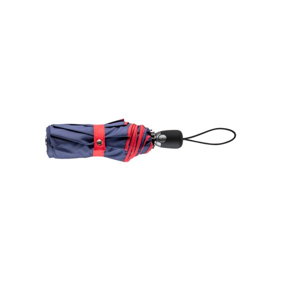 PIGANIOL - Parapluie Femme Chic Pliant Marine Finition Rouge